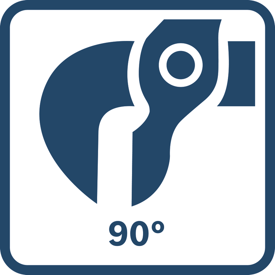 專業衛生設施角管扳手，90°，420 mm