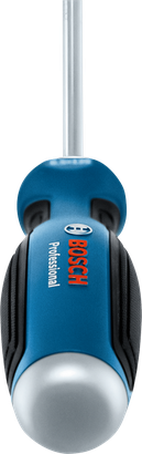 藍黑相間的螺絲刀，配有符合人體工學的手柄。