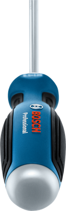 藍黑相間的螺絲刀，配有符合人體工學的手柄。