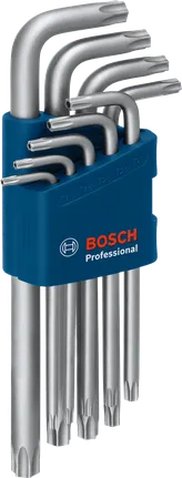 Bosch六角扳手 Torx 套裝 9 件，附 S2 鋼製扳手座。