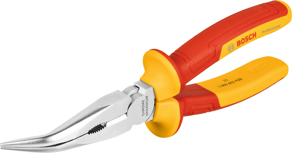 Bosch長嘴鉗，彎曲角度 40°，200 毫米。