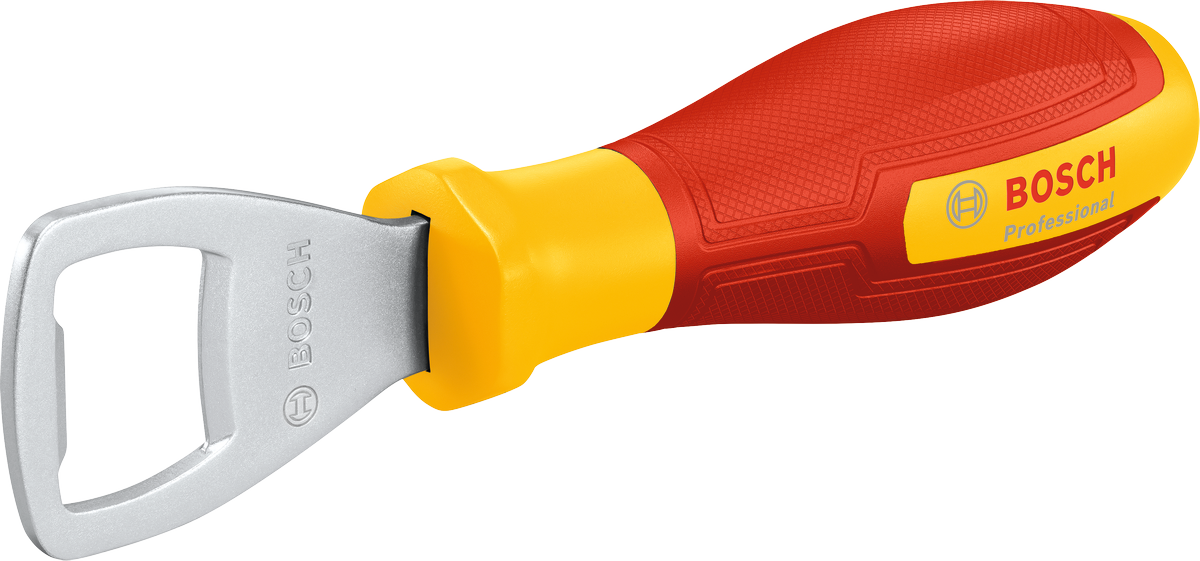 Bosch黃紅相間手把開瓶器。