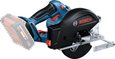 Bosch 18V-50 無線圓鋸，用於木材切割。