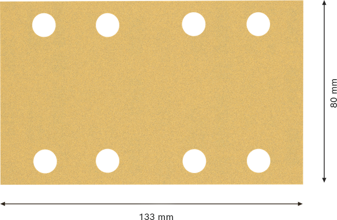 Bosch C470 砂紙片 80x133 毫米，帶孔。.