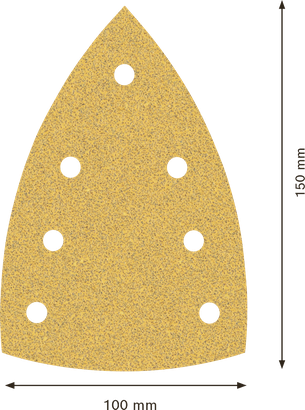 Bosch EXPERT C470 砂紙 100x150mm，7 個孔。