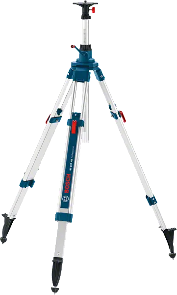 BoschBT 300 HD 建築三腳架，可調整工作高度。.