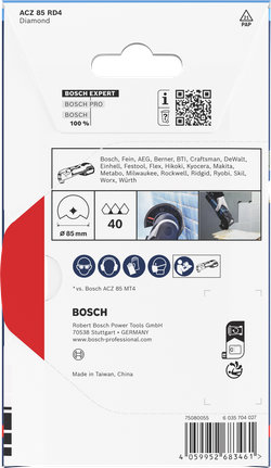 超耐久鑽石半圓鋸專業款 ACZ 85 RD4,85 mm Bosch ACZ 85 RD4 鑽石灌漿片刀片 85 mm。.