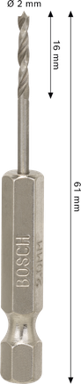 Bosch PRO 木質 HSS 尖頭鑽頭 2 毫米。.