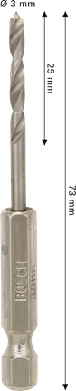 Bosch PRO Wood HSS 尖頭鑽頭 3 毫米。.
