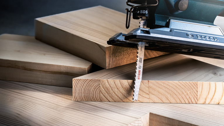 EXPERT ‘Wood 2-side clean’ T 308 B 線鋸片 5 件式 拼圖鋸切割厚木板。.