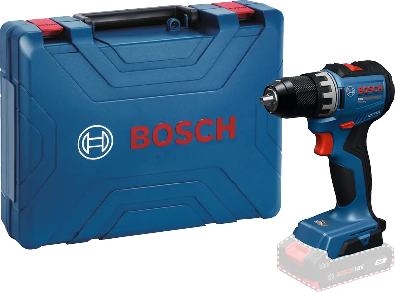 BoschGSR 18V-52 無線電鑽，附工具箱。