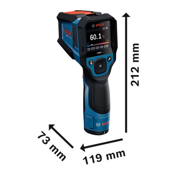 BoschGIS 800 熱探測器，尺寸如圖所示。.