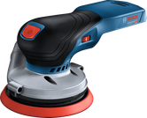Bosch 18V-125 無線隨機軌道砂光機。