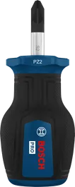 Bosch短柄螺絲起子 PZ2 x 25 毫米，附人體工學手柄。