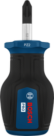 Bosch短柄螺絲起子 PZ2 x 25 毫米，附人體工學手柄。