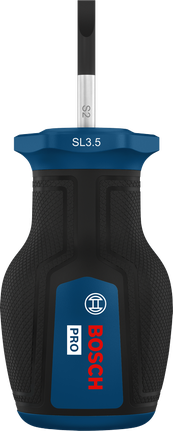 Bosch短柄螺絲起子 SL 0.6 x 3.5 x 25 mm。