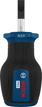 Bosch短柄螺絲起子 SL 1.0 x 5.5 x 25 mm。