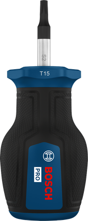Bosch短柄螺絲起子 TX15，附人體工學手柄。