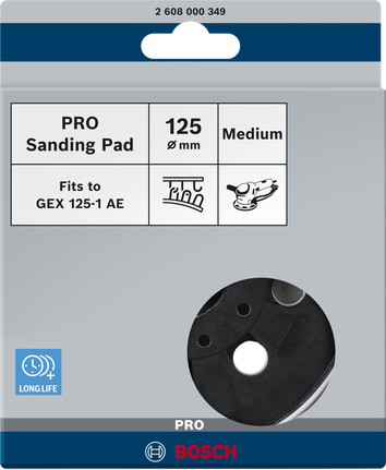 Bosch中等砂紙墊 125 毫米，適用於 GEX 125-1 AE。