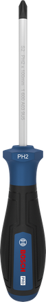 Bosch PH2 x 100 毫米螺絲刀，附人體工學手柄。