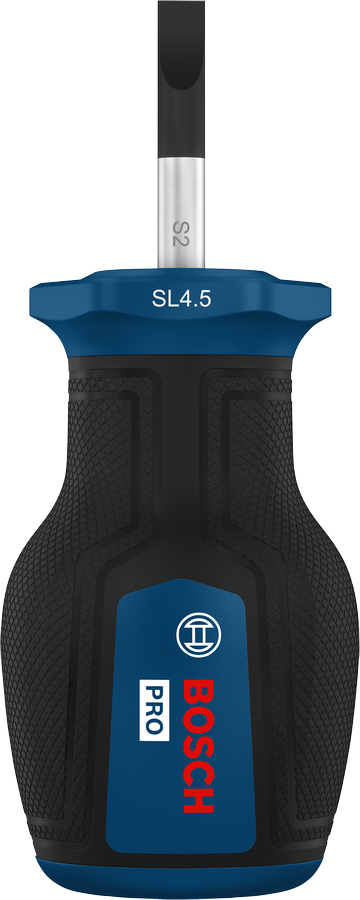 Bosch短柄螺絲起子 SL1.0x4.5，附人體工學手柄。
