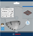 Bosch Steel 無線 136 公釐鋼筋切割刀片。