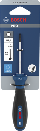 Bosch H2 x 60 毫米螺絲刀，附人體工學手柄。