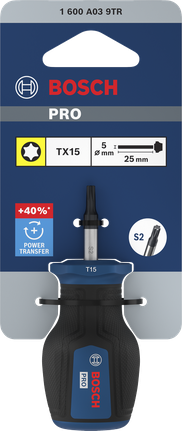 Bosch短柄螺絲起子 TX15，25 毫米刀片。