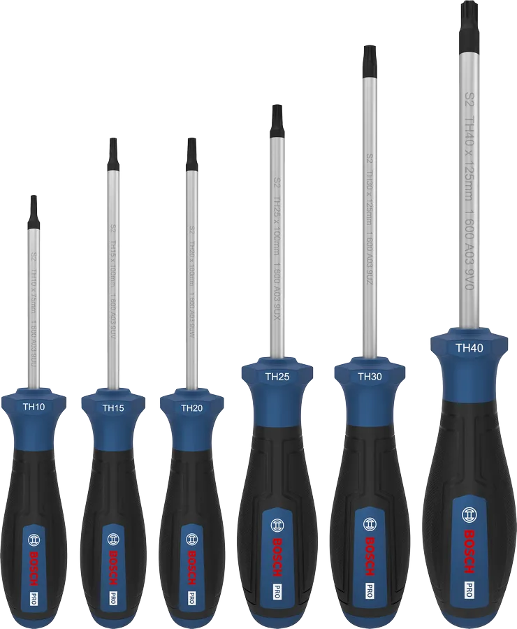 Bosch TH 螺絲起子套裝，6 件套，附 S2 軸。