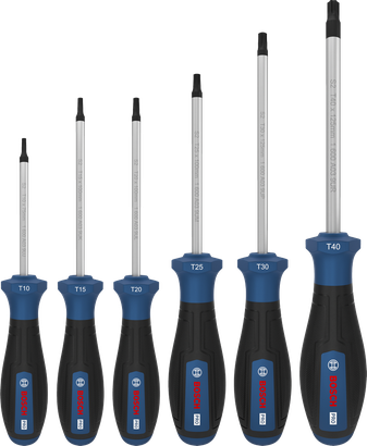 專業級 Torx 星形螺絲起子組 (6件組)