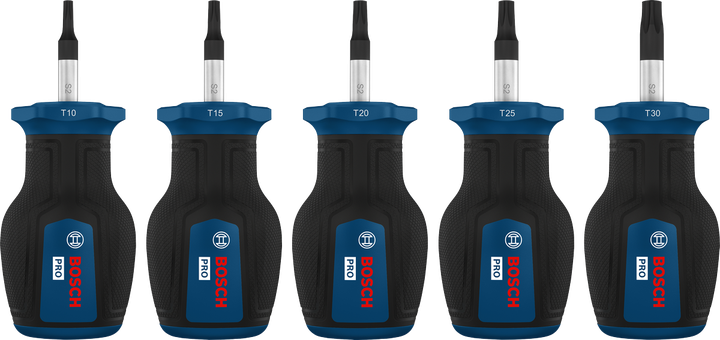 PRO Torx 短柄螺絲起子套組，5 件