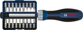 Bosch棘輪螺絲起子套裝，含18個可互換批頭。