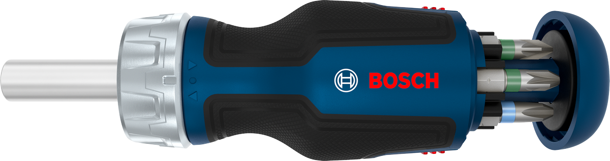 Bosch短柄棘輪螺絲刀，附6個批頭彈匣。
