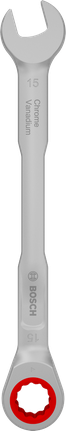 Bosch15 毫米棘輪組合扳手，鉻釩鋼材。