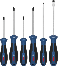 Bosch螺絲起子組 PH/PZ/SL，鉻釩鋼刀桿。