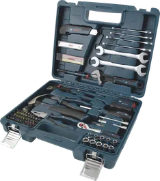 Bosch手動工具混合套裝 89 件，藍色手提箱裝。