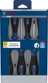 Bosch TX 螺絲起子組 6 件，附 S2 鋼軸。