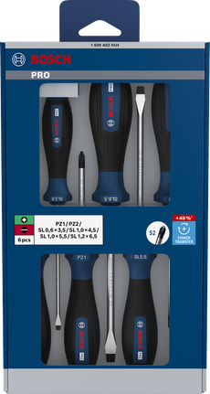 Bosch PZ/SL 螺絲起子套裝 6 件，附 S2 軸。
