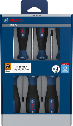 Bosch TH 螺絲起子組 6 件，附 S2 軸。