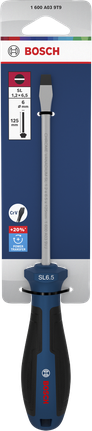 Bosch 1.2 x 6.5 x 125 毫米螺絲刀，附人體工學手柄。