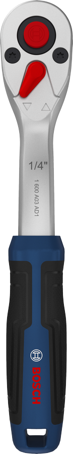 Bosch /4 英吋棘輪扳手，72 齒，符合人體工學的手柄。