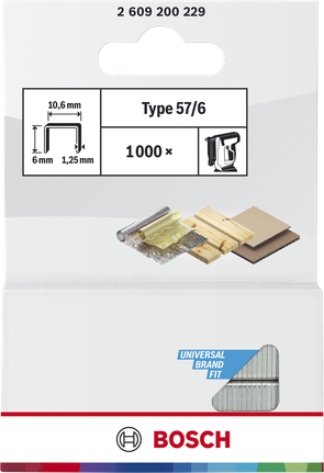 Bosch57/6 型扁平金屬釘，通用型。