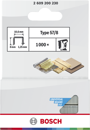 Bosch扁平金屬釘 57/8 型，通用型。