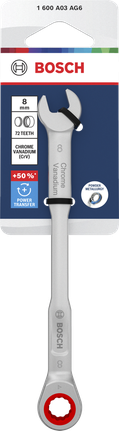 Bosch8 毫米棘輪組合扳手，鉻釩鋼材。