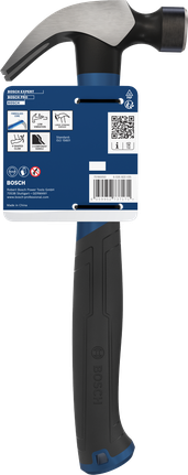 Bosch羊角錘 16 盎司，帶彎曲碳鋼鎚頭。