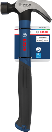 Bosch16盎司彎頭羊角錘，碳鋼鎚頭。