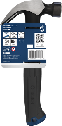 Bosch羊角錘，12盎司，彎曲碳鋼鎚頭。