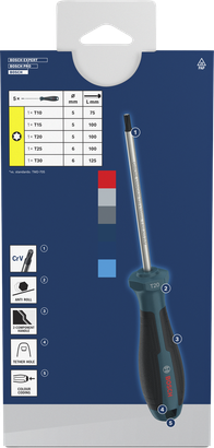 Torx 星形螺絲起子組，5 件