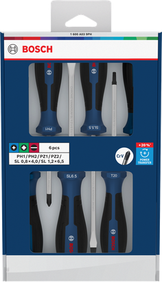 螺絲起子套組，PH/PZ/SL，6 件