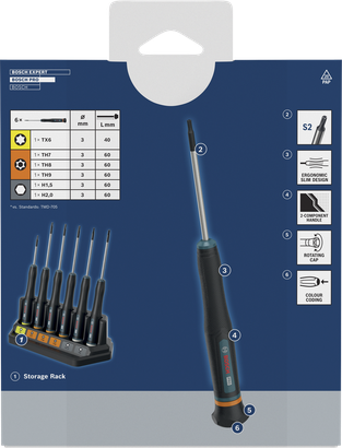 PRO TX/TH/H 精密螺絲起子套組，6 件